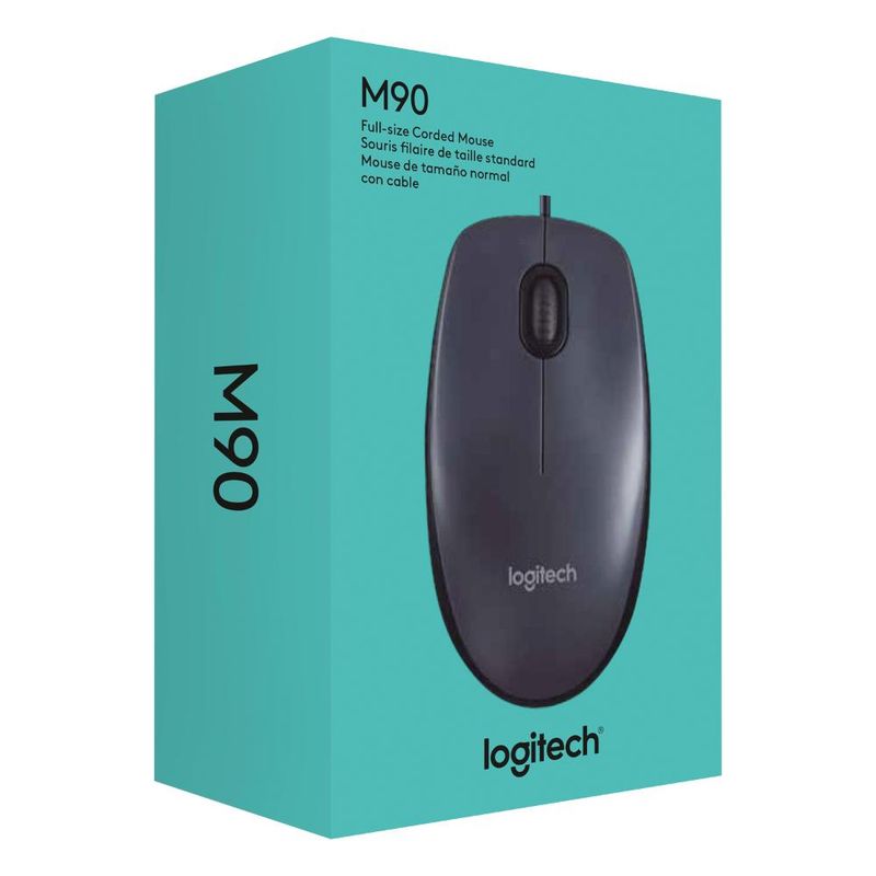LOGITECH - 910-004053 MOUSE LOGITECH ALAMBRICO M90 - Negro