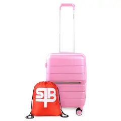 SWISS BAG - Maleta cabina Xpos rosada + Morral de regalo