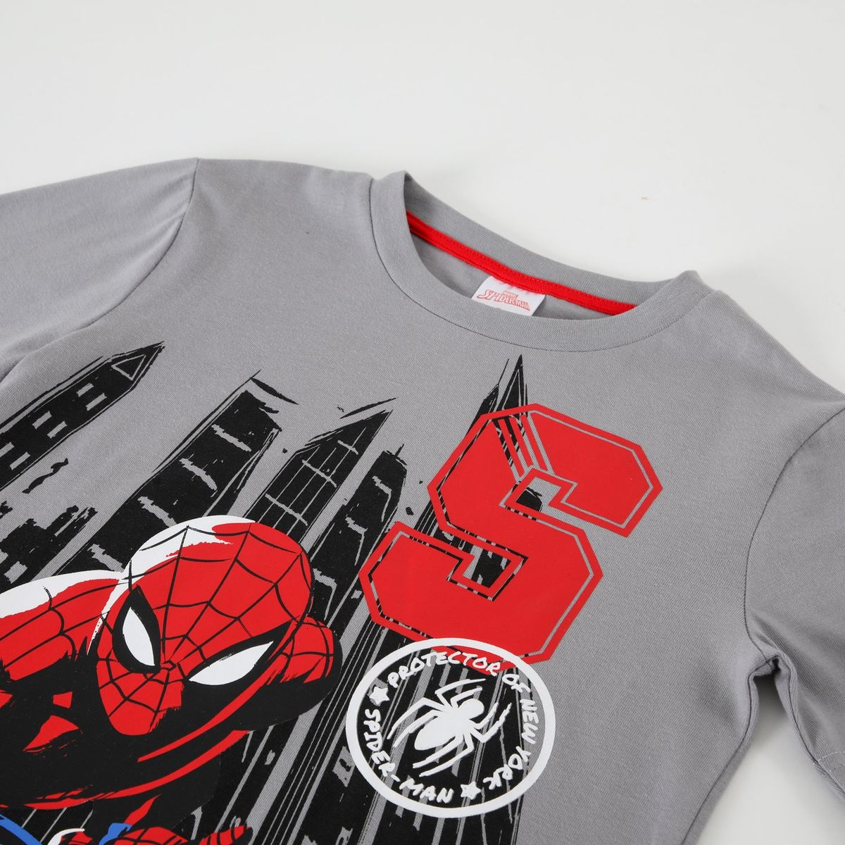 MARVEL - Polera Manga Larga Niño Spiderman Protector Of Gris Marvel