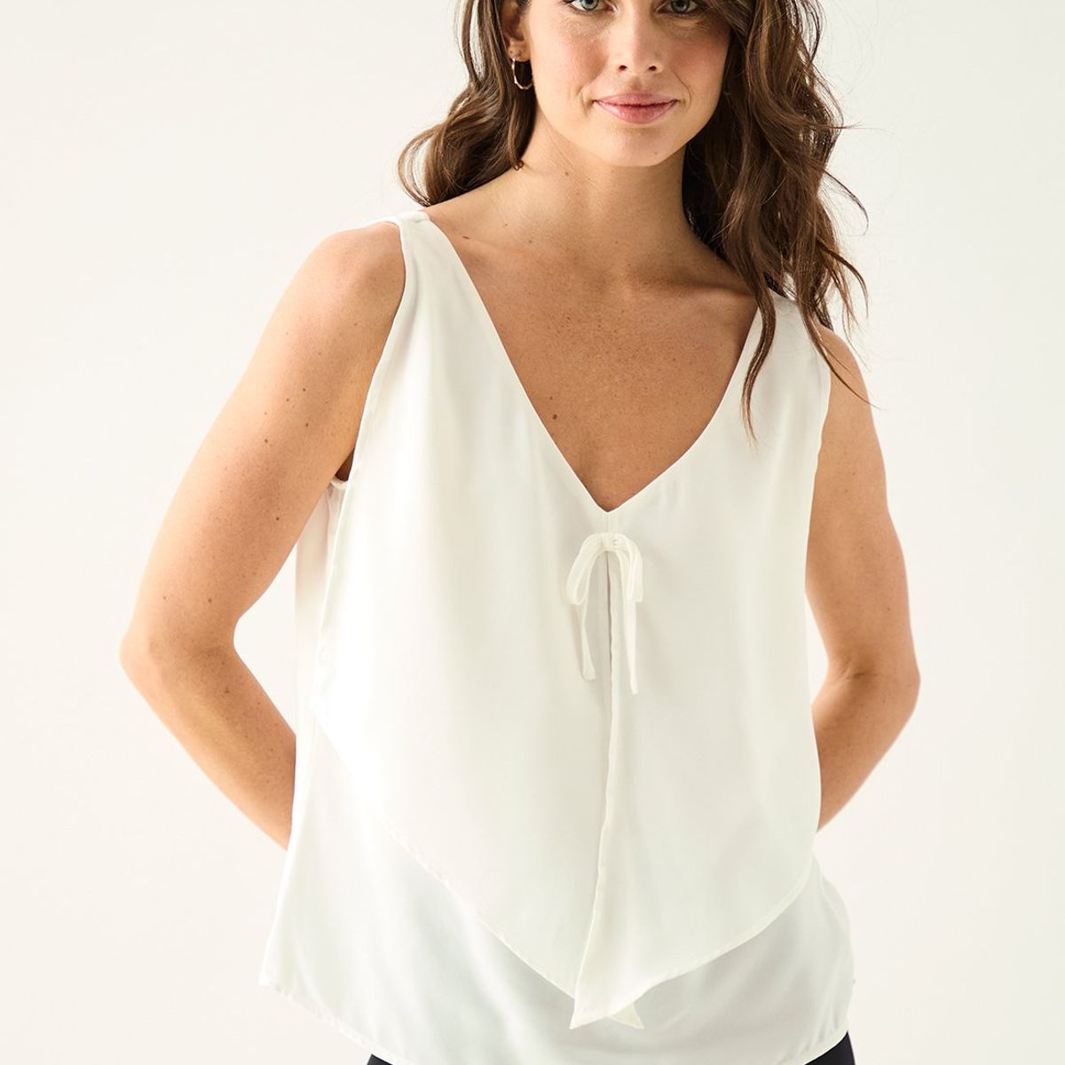 ASH - Blusa Sin Mangas Crudo Mujer Ash