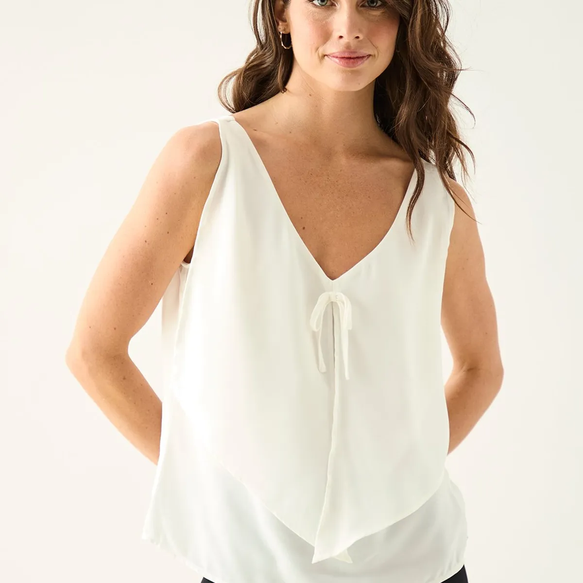 ASH - Blusa Sin Mangas Crudo Mujer Ash