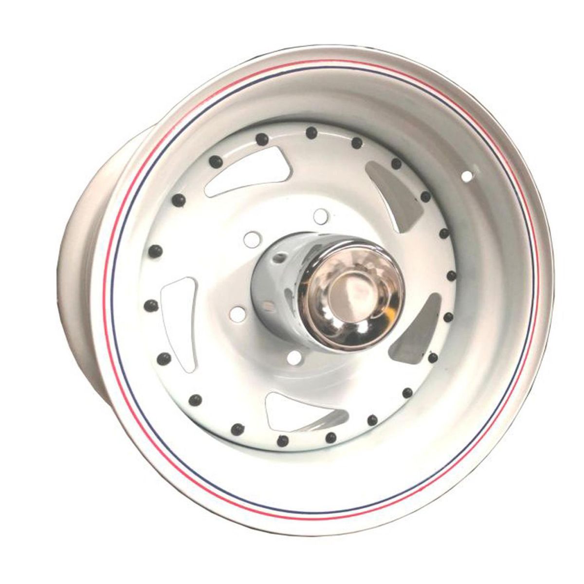 GENERICO - Set 4 Llantas 14x7 6X139 Et-6 DIRECCIONAL W-W/RED&BLUELn-BR