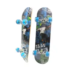 GENERICO - Tabla Skate Patineta Con Lija Ruedas Con Luces
