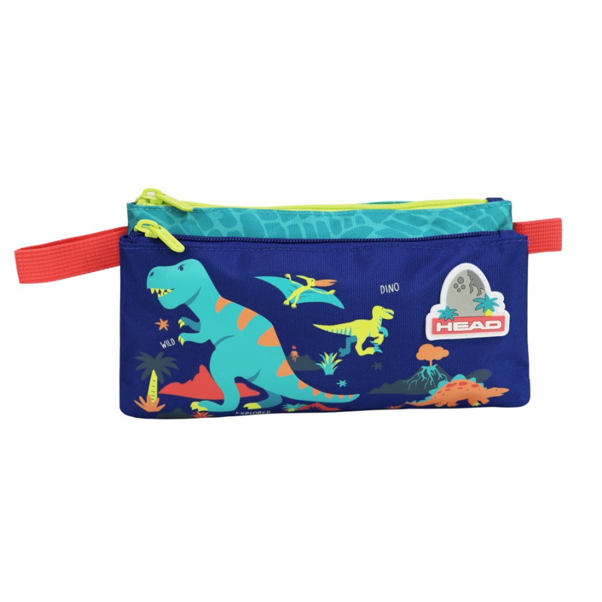 HEAD - Estuche Infantil Triple Celerio Mix Dinos Azul Head