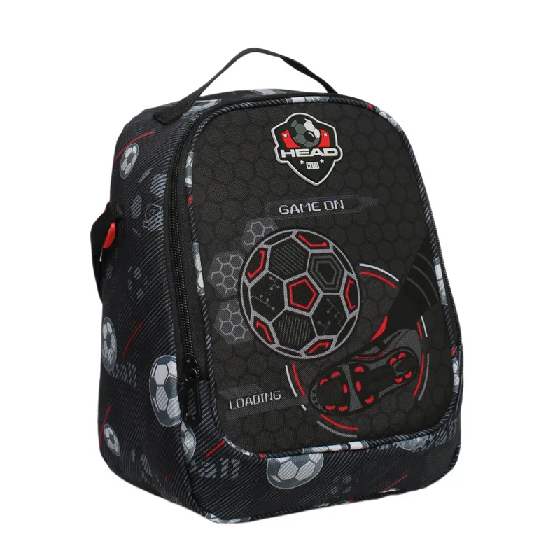 HEAD - Lonchera Termica New Grey Futbol Negro Head