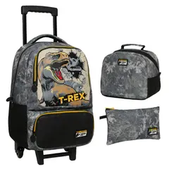 HEAD - Pack Bakan Escolar Hombre Dino Jurassic Gris