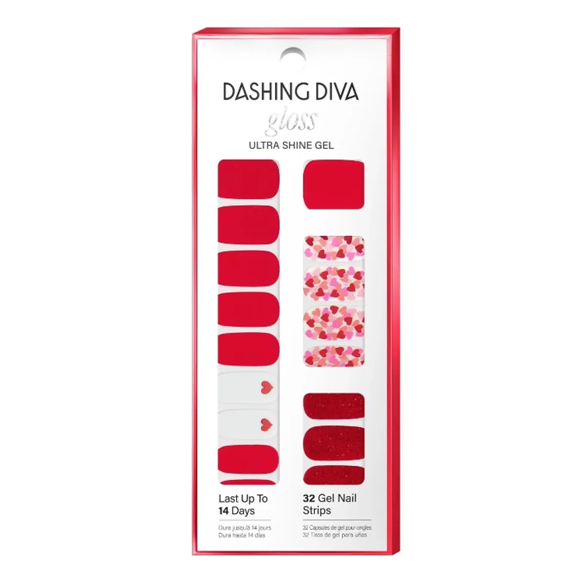 GENERICO - Uñas Adhesivas Gloss Ultra Shine Gel Rojo