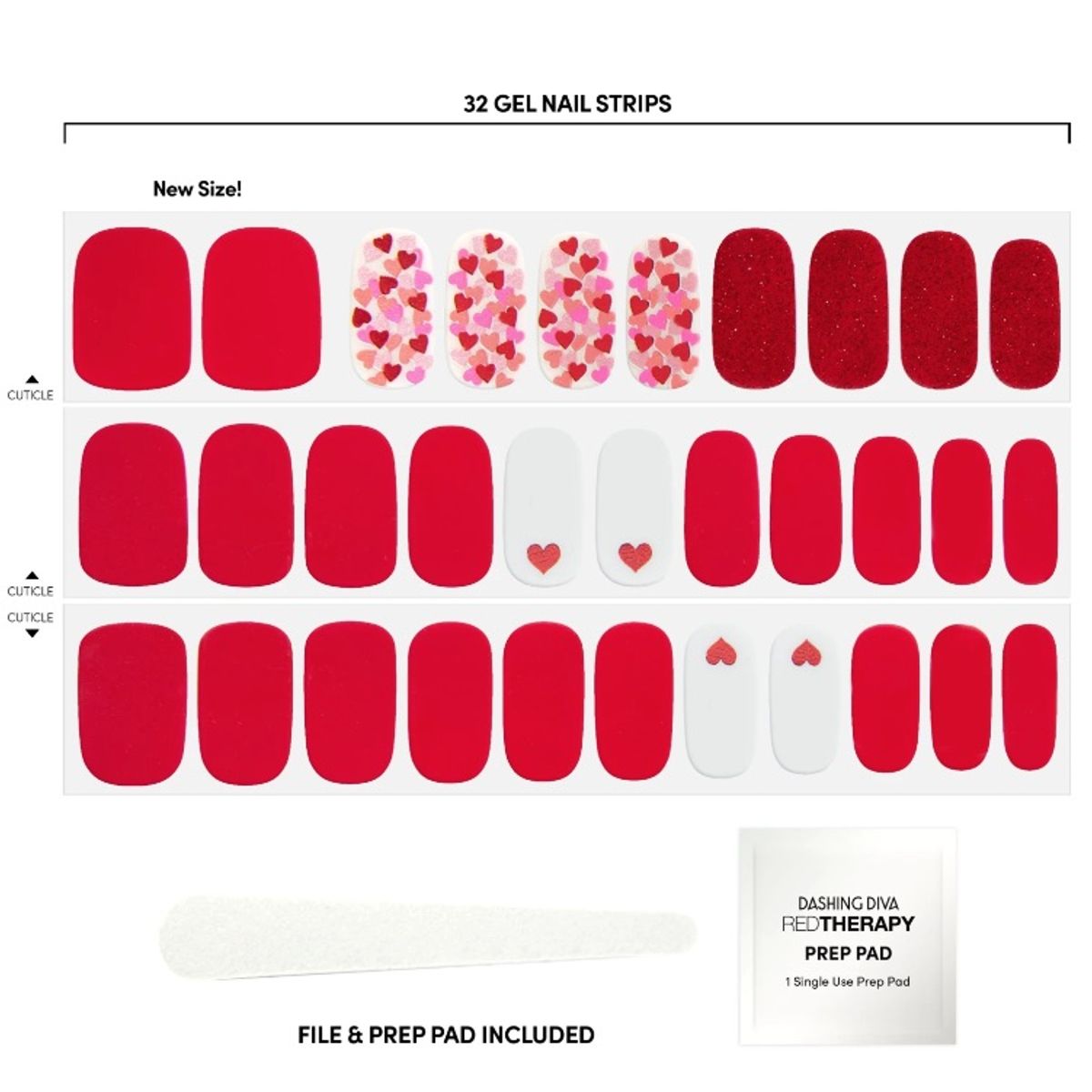 GENERICO - Uñas Adhesivas Gloss Ultra Shine Gel Rojo
