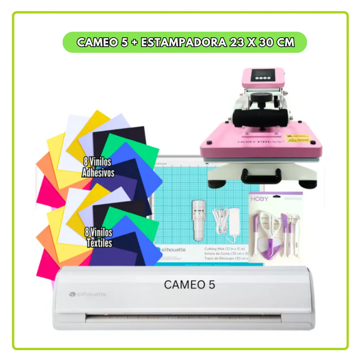 SILHOUETTE - cameo 5 + estampadora Hoby Press 23x30 cm