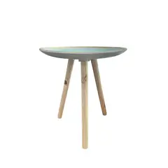 GENERICO - Mesa Lateral Dorada Puntos Mesa De Centro Decoración 50cm.
