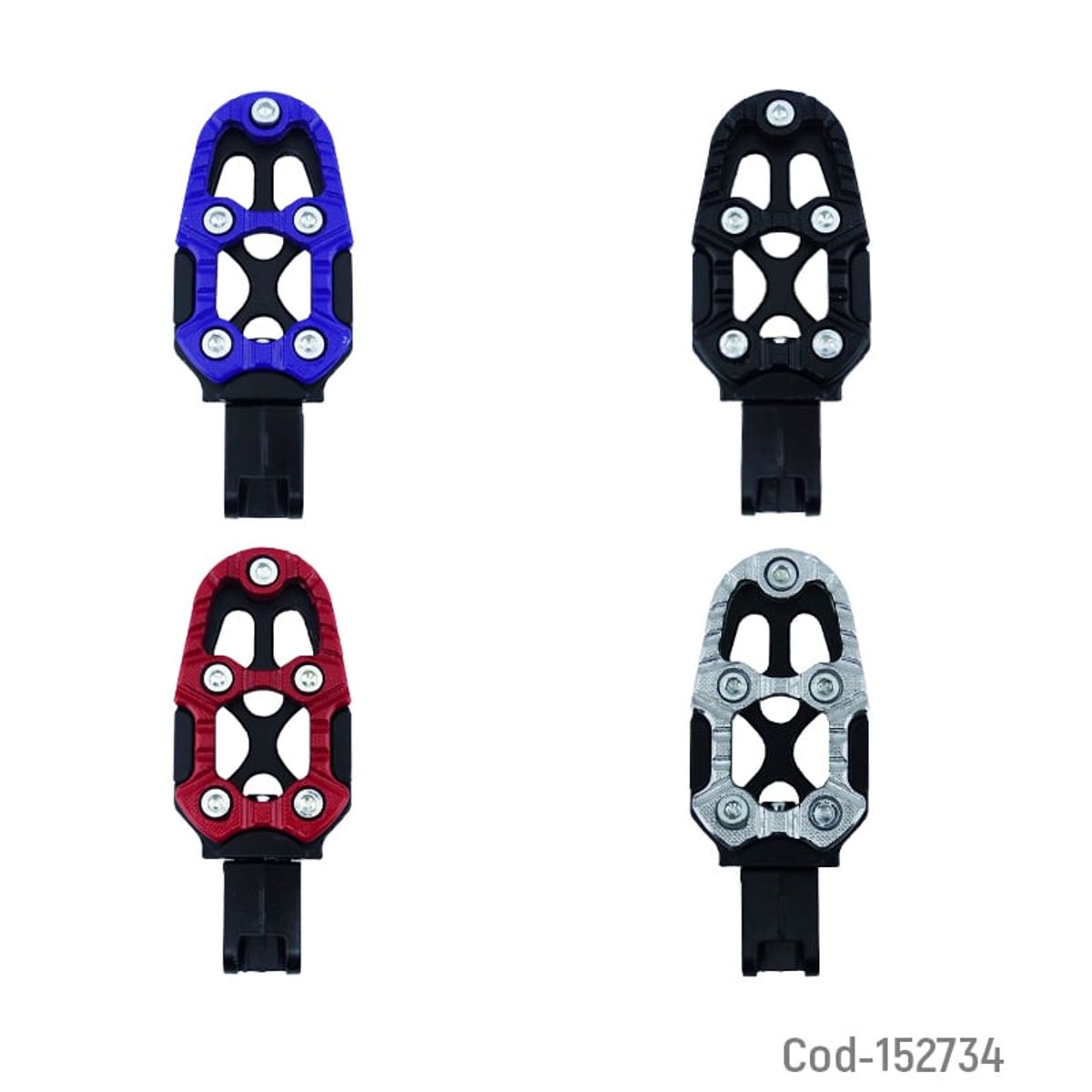 OEM - PEDALINES PARA MOTO ENDURO Y OTROS APOYA PIES METAL  NEGRO