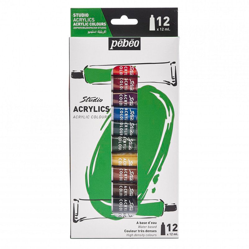 PEBEO - Acrílico Pebeo Studio Set 12 Colores 12ml