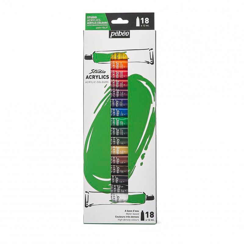 PEBEO - Acrílico Pebeo Studio Set 18 Colores 12ml
