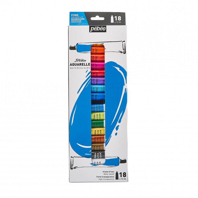 PEBEO - Acuarela Pebeo Studio Set 18 Colores 12ml