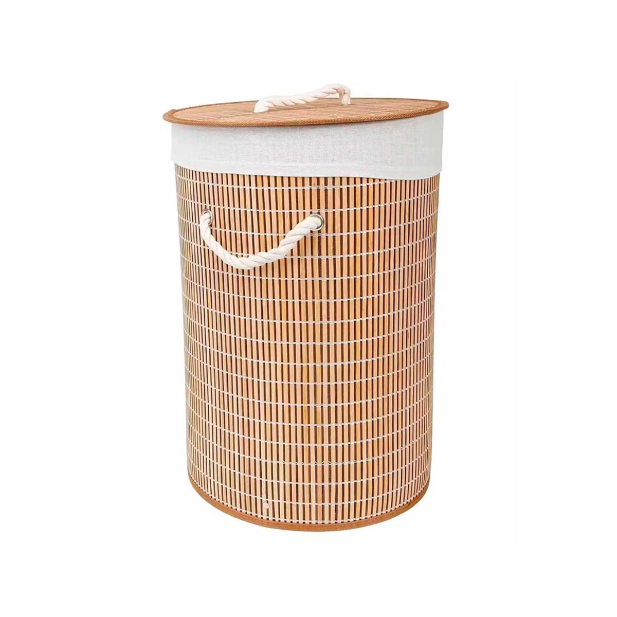 OEM - Cesto De Ropa Bambu Con Tapa Material Resistente