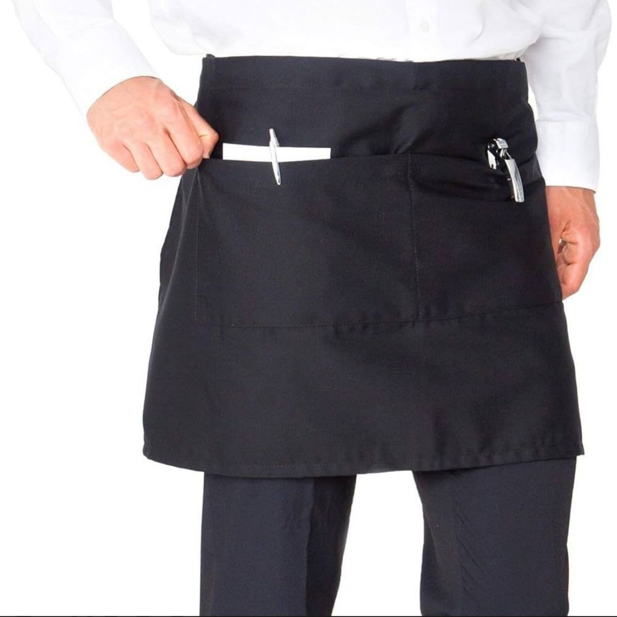 OEM - Mandil Delantal Corto Clasico Cocina Mesero Pintor 60x22cm