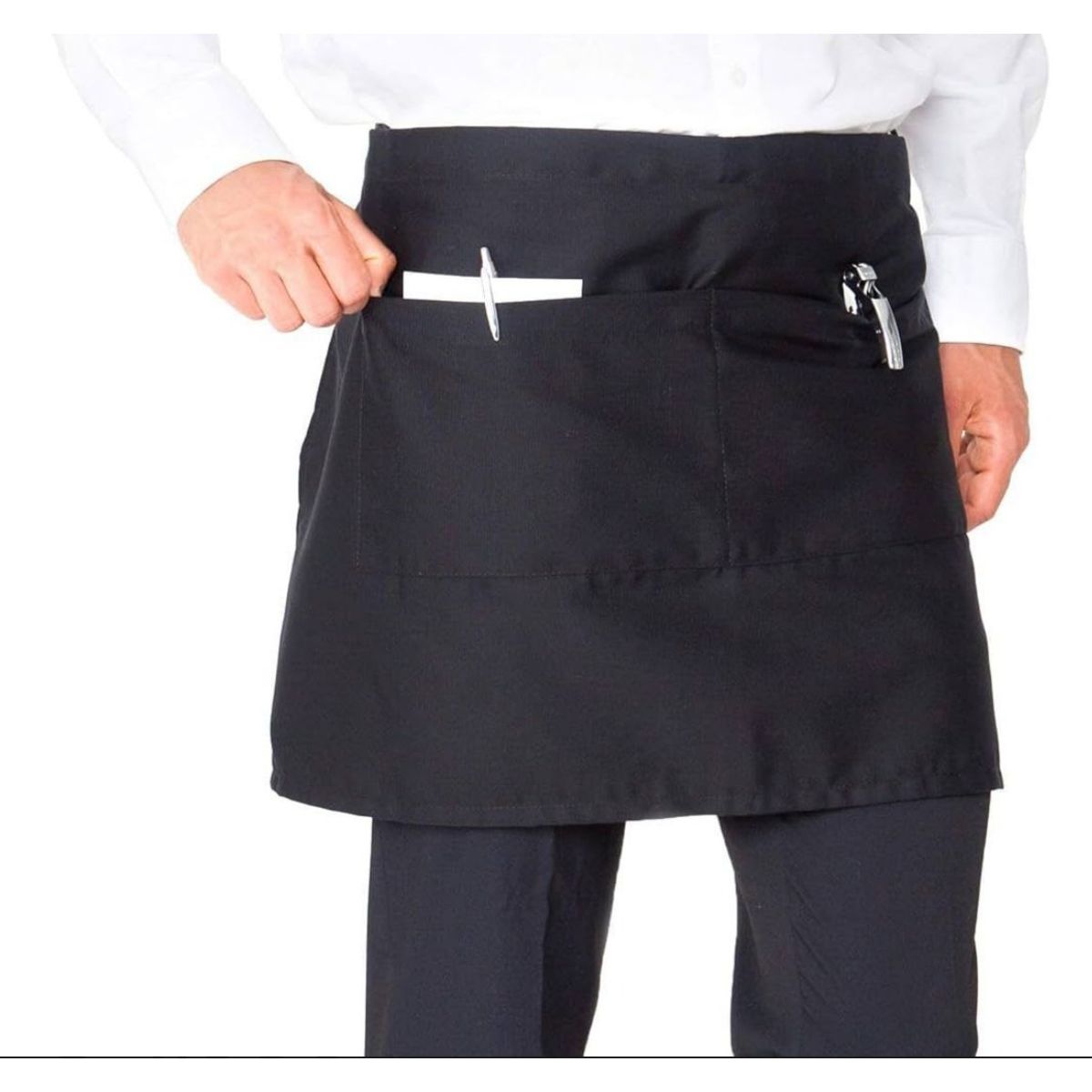 OEM - Mandil Delantal Corto Clasico Cocina Mesero Pintor 60x22cm