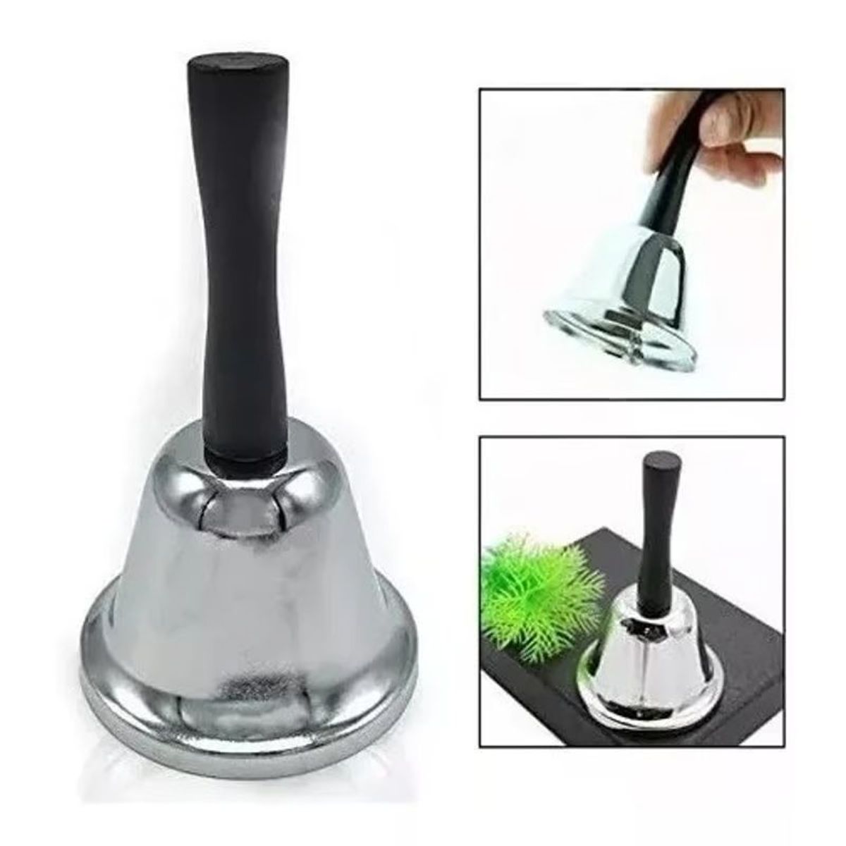 OEM - Campana Larga Timbre De Recepción Hotelcasa Metalica Color Acero