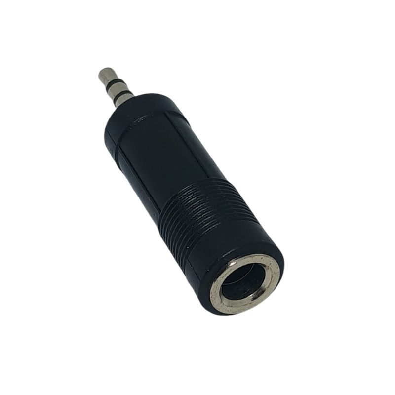 GENERICO - X2 Adaptador Audio Jack 63mm Hembra A Plug 35mm Macho Estereo