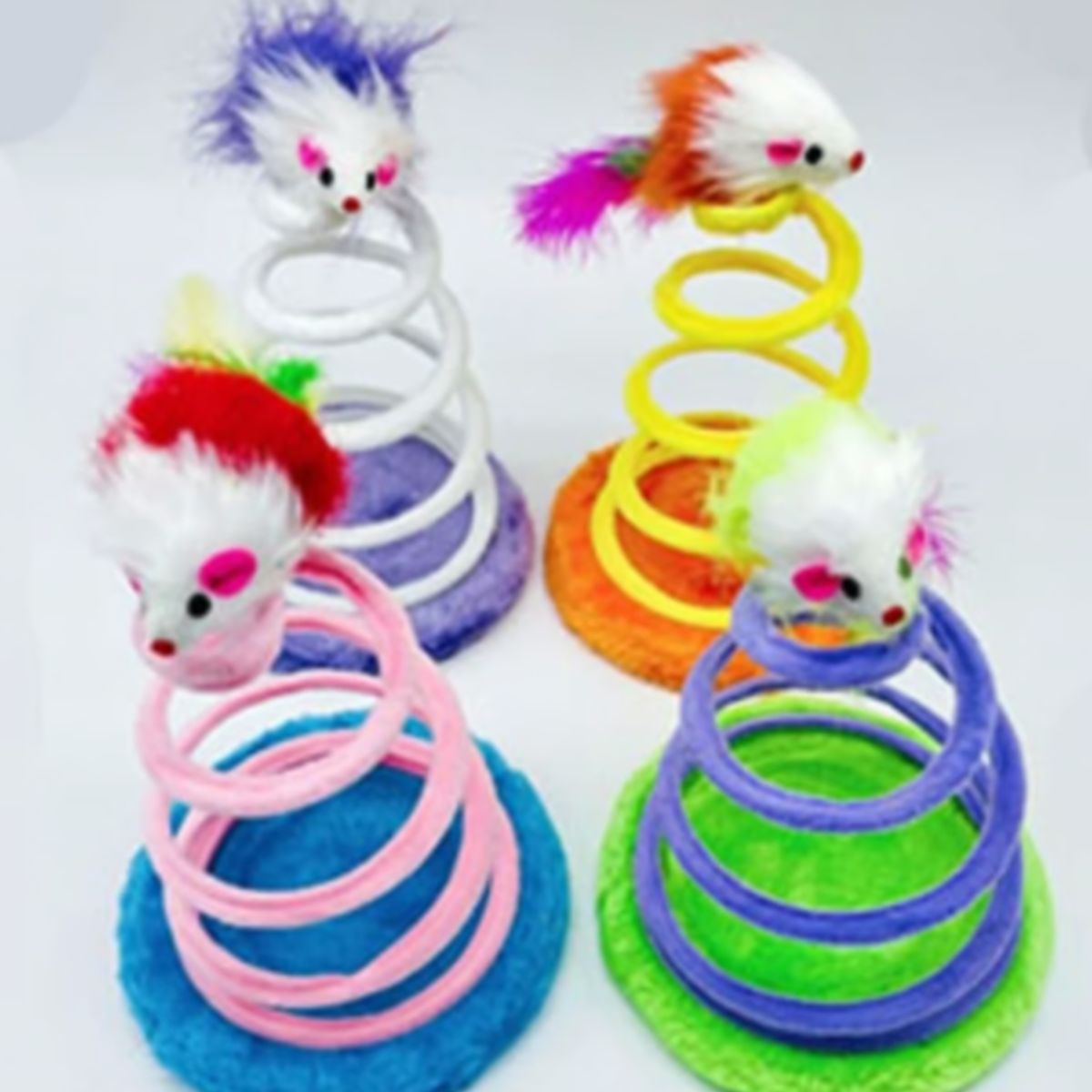 GENERICO - Juguete Para Gato Base Con Resorte En Espiral