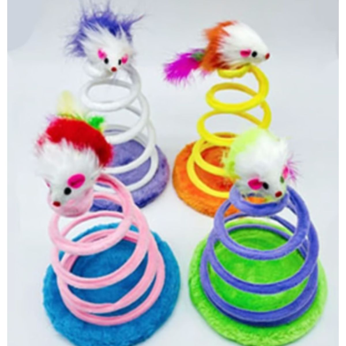 GENERICO - Juguete Para Gato Base Con Resorte En Espiral