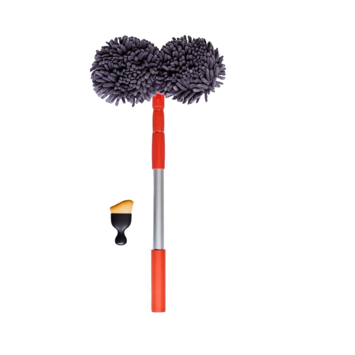 GENERICO - Mopa Cepillo Extensible + Escobilla Detalle para Lavado Auto