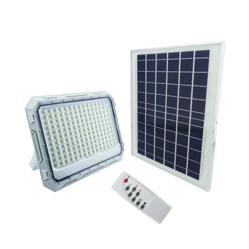 IMPORTCLICK - Proyector Solar LED 600 Watt 825 LED Panel Solar Control Remoto - Blanco