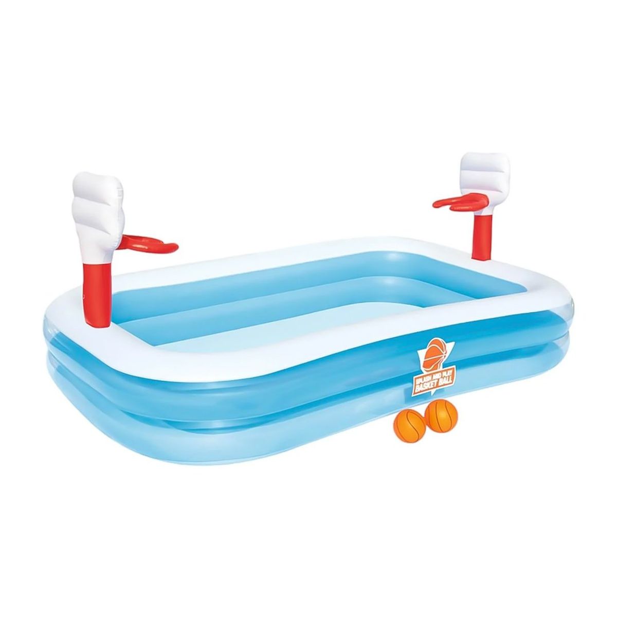 BESTWAY - Piscina Bestway Inflable Basketball con Pelota 251x168x102cm