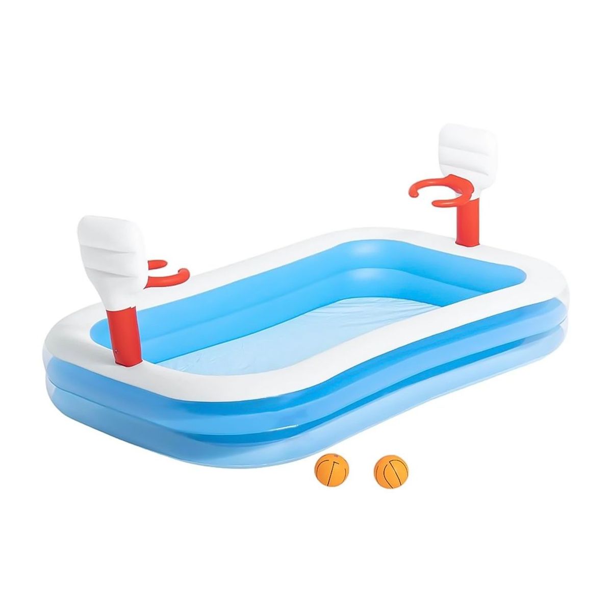 BESTWAY - Piscina Bestway Inflable Basketball con Pelota 251x168x102cm