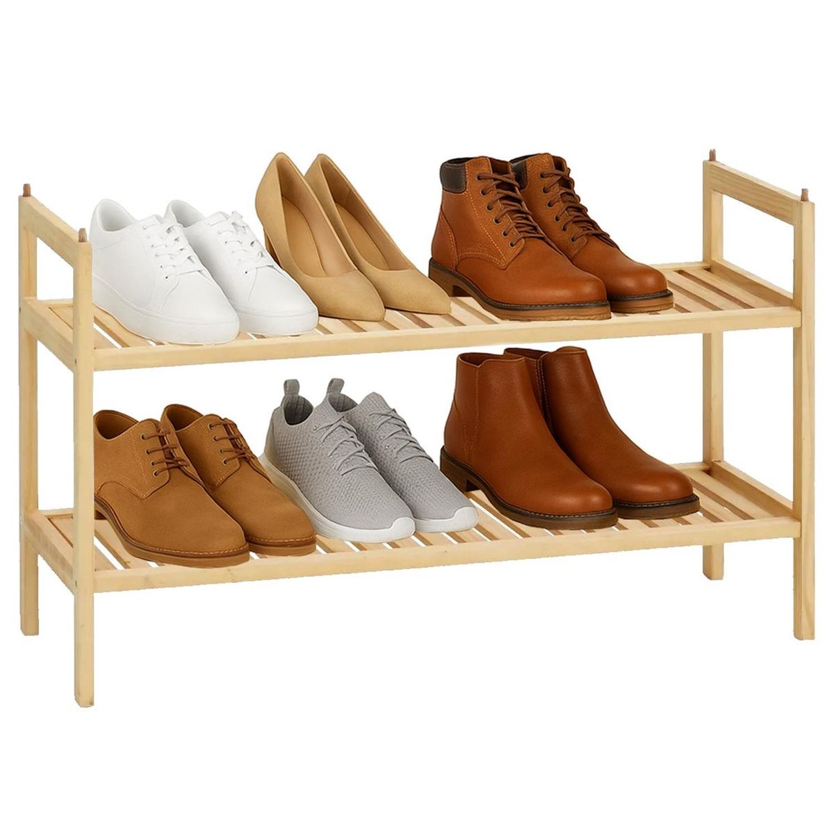 CASATUA - Rack Zapatero Mueble Organizador Zapatos Multiuso CasaTua - Cafe