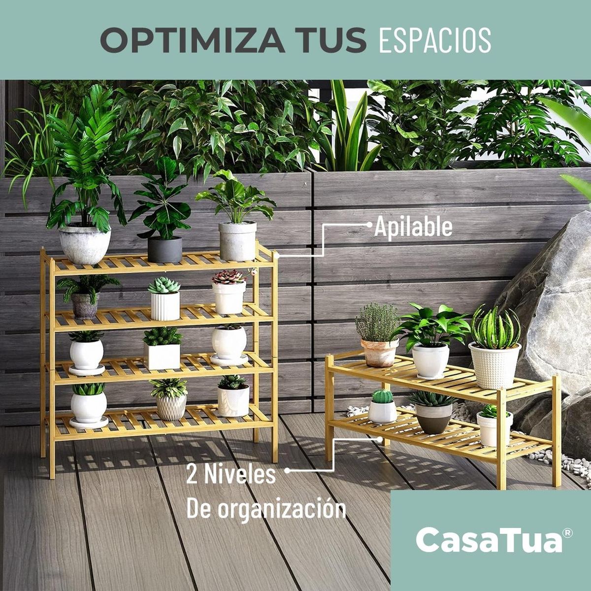 CASATUA - Rack Zapatero Mueble Organizador Zapatos Multiuso CasaTua - Cafe