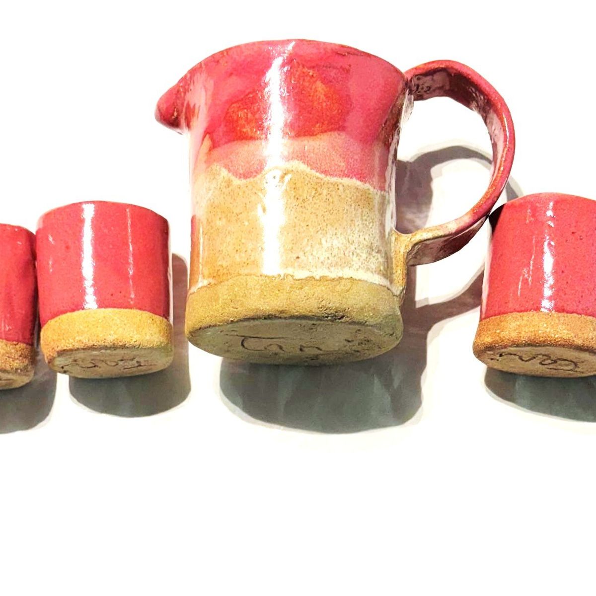 GOIC DISEÑOS - Conjunto de jarra con vasos hecho a mano diseño exclusivo