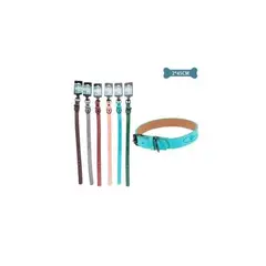 GENERICO - Collar PU Con Diseño Hueso Color Aleatorio 2x45cm 12pcs