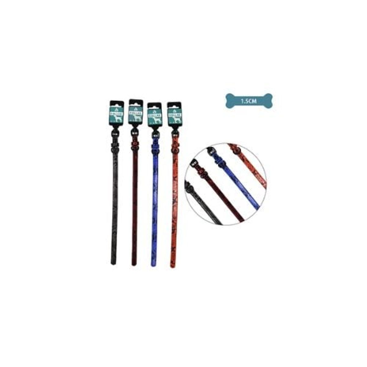 GENERICO - Collar PU Para Mascota Color Aleatorio 15cm 12pcs