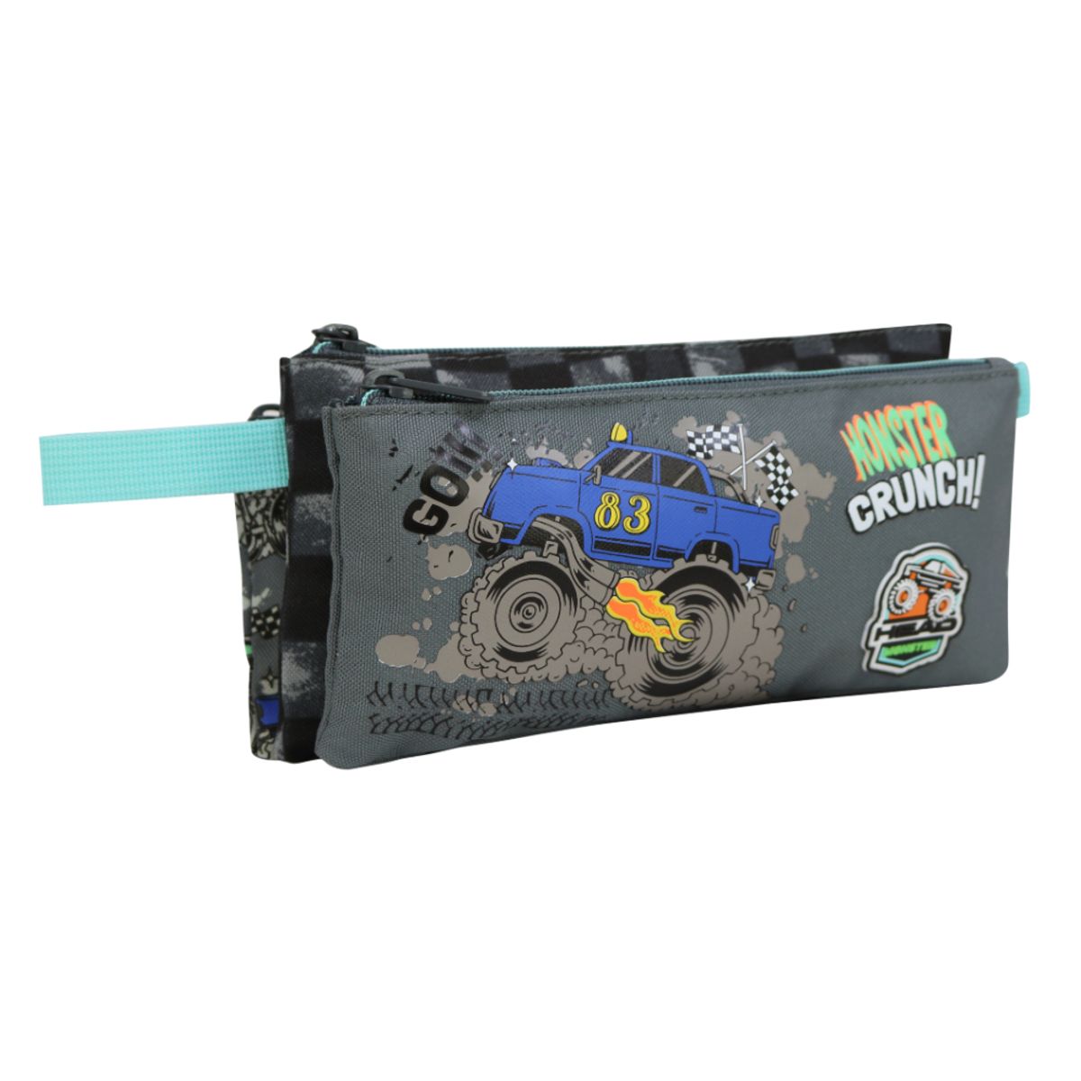 HEAD - Estuche Infantil Triple Celerio Monster Truck Gris Head