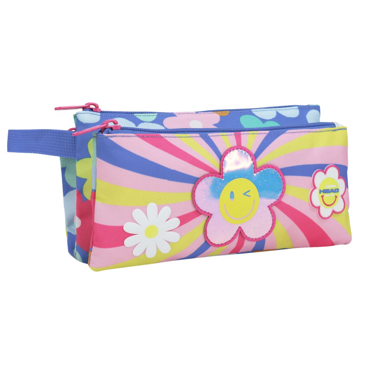 HEAD - Estuche Infantil Triple Celerio Smile Flowers Morado Head