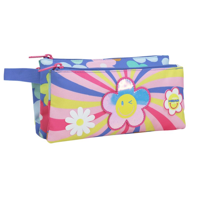 HEAD - Estuche Infantil Triple Celerio Smile Flowers Morado Head
