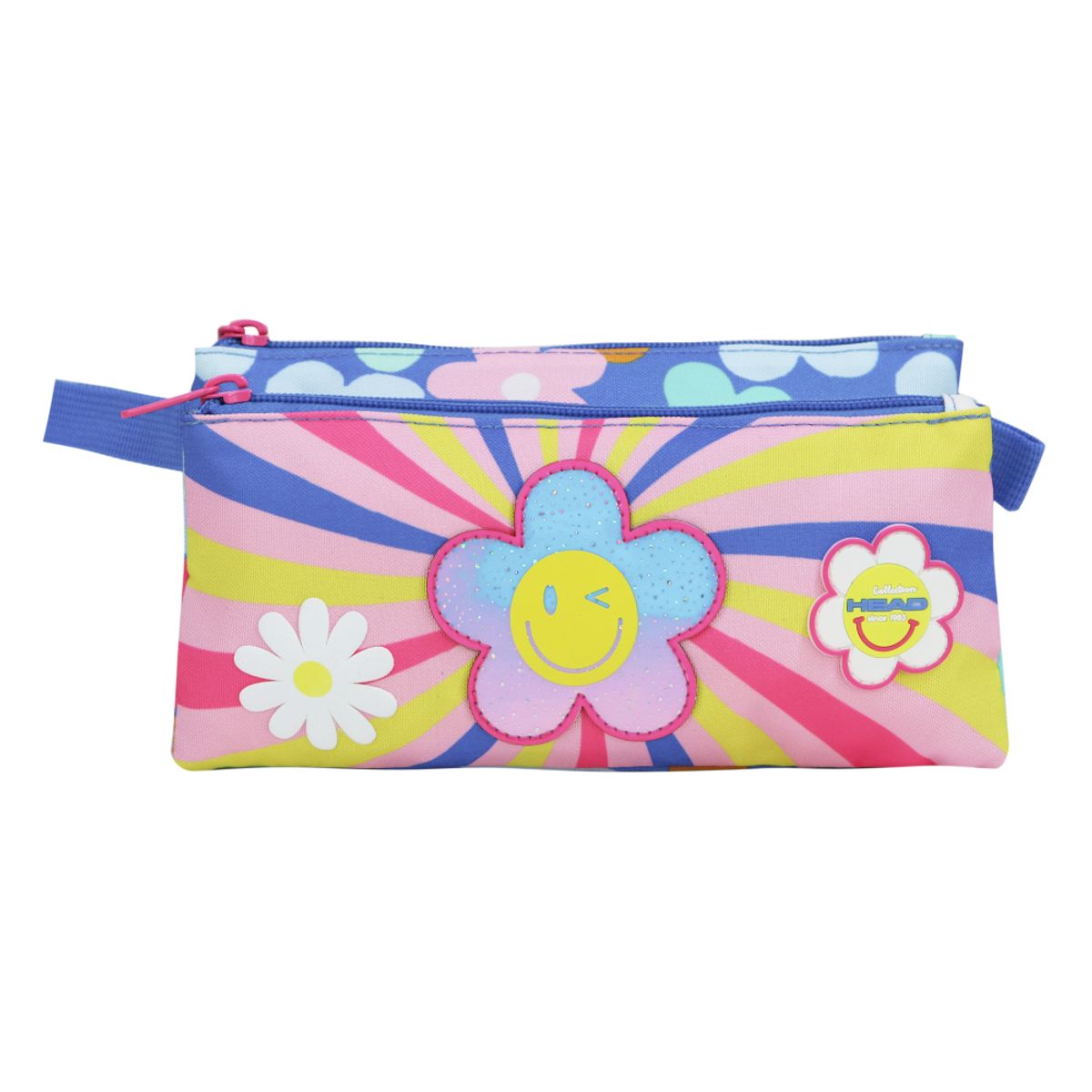 HEAD - Estuche Infantil Triple Celerio Smile Flowers Morado Head