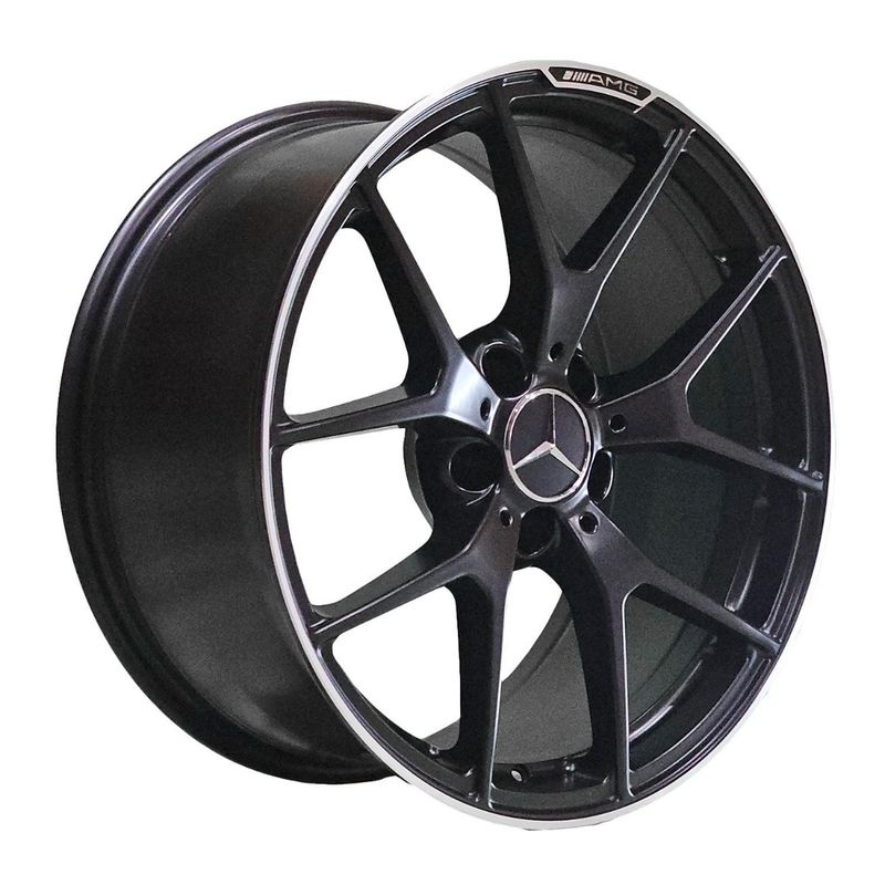 GENERICO - Set 4 Llanta 18x8.5 5x112 Et35 Mb-lm Mbenz85009 C/logo