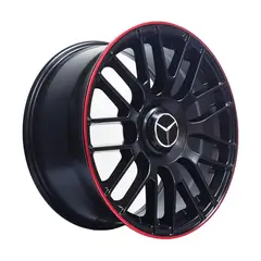 GENERICO - Set 4 - Llanta - 18x8.5 5x112 Et35 Mb-l-red Mbenz9002 Replic