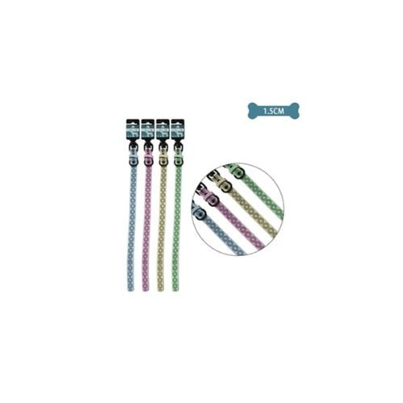 GENERICO - Collar PU Para Mascota Color Aleatorio 15cm 12pcs