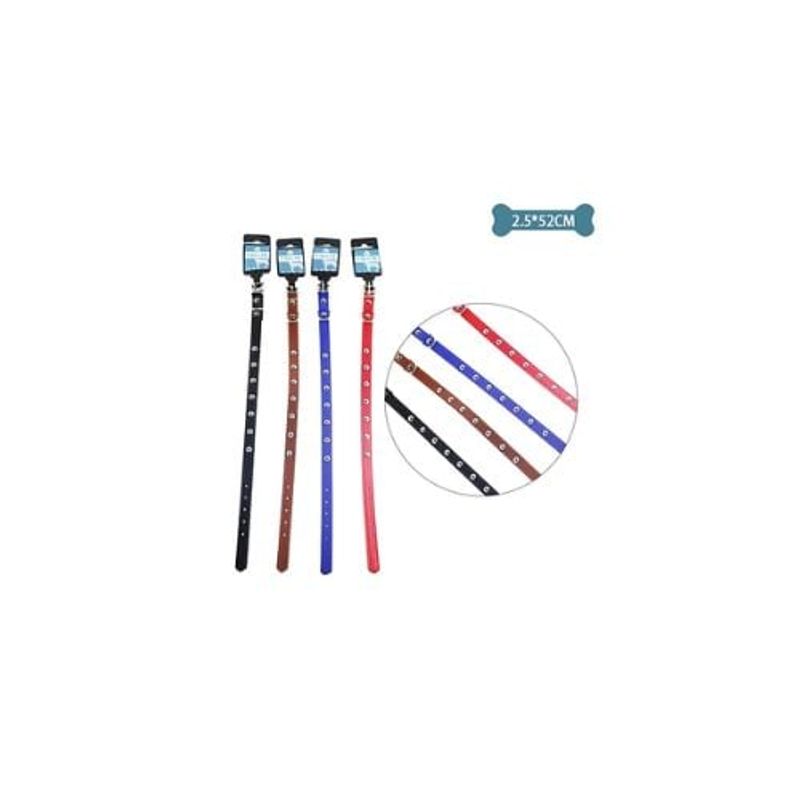 GENERICO - Collar PU Con Tachuelas Color Aleatorio 2x52cm 12pcs
