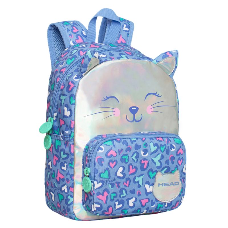 HEAD - Mochila Infantil Niña Pop Gato Corazon Lila Head