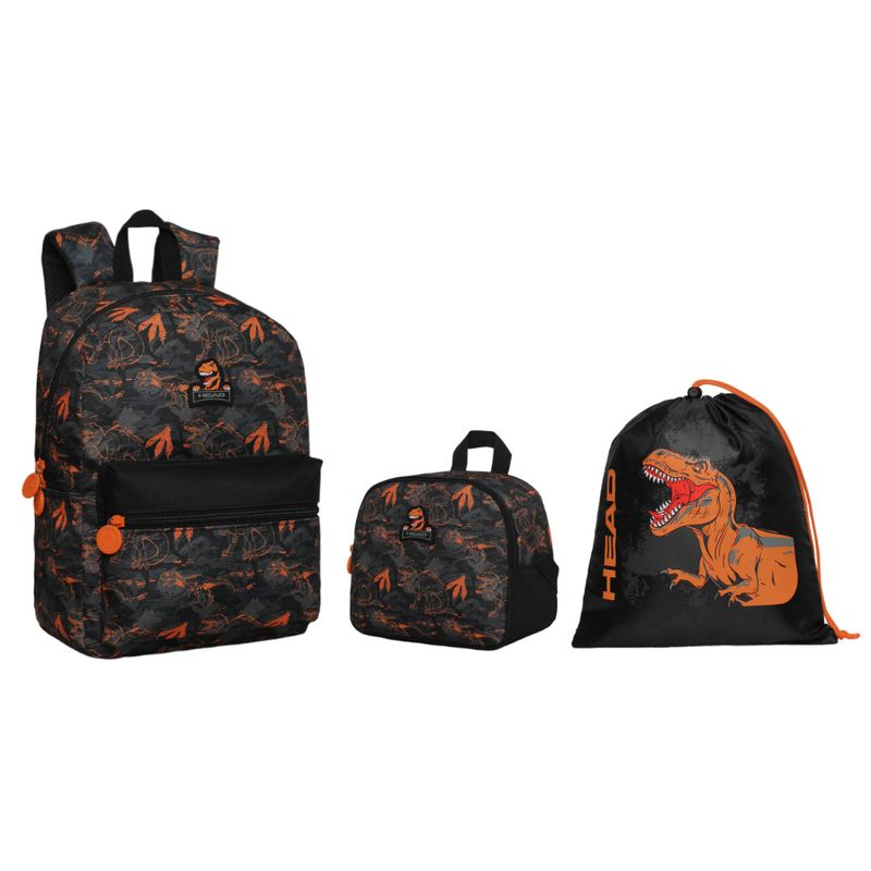 HEAD - Pack Kids Escolar Camo Dino Naranjo Head