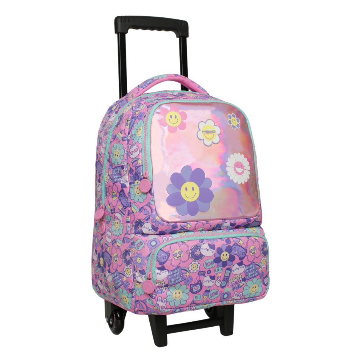 HEAD - Pack Bakan Escolar Mujer Emoticones Rosado Head