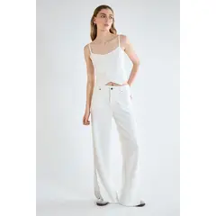 IO - Jeans Wide Crudo Mujer
