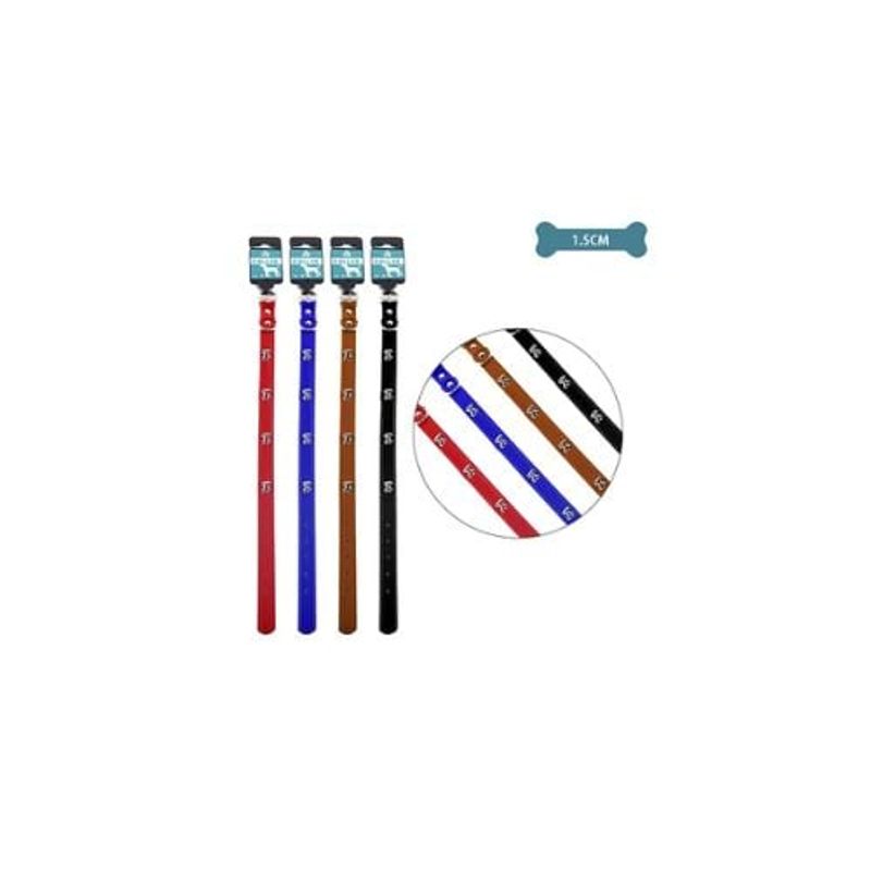 GENERICO - Collar PU Con Tachuelas De Hueso Color Aleatorio 15cm 12pcs