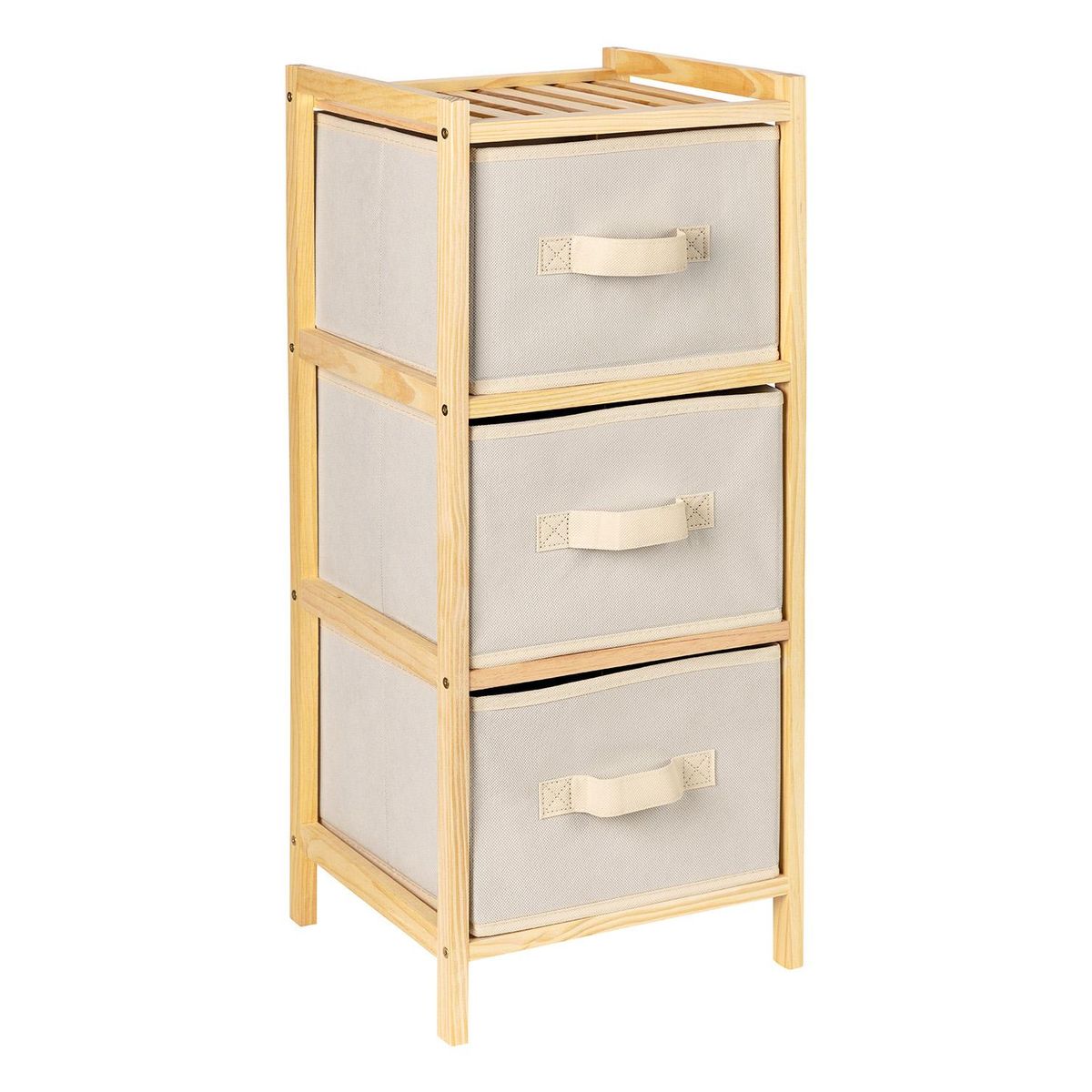 CASATUA - Cajonera Comoda Bambu Banhaus Organizador Multiuso 3 Cajones