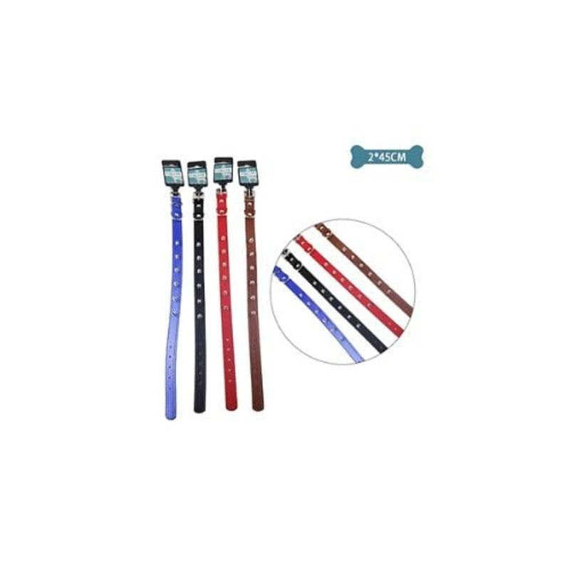 GENERICO - Collar PU Con Tachuelas Color Aleatorio 2x45cm 12pcs