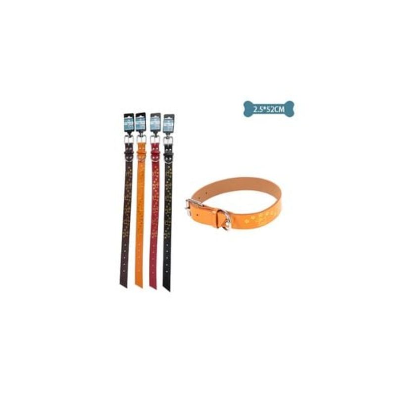 GENERICO - Collar PU Diseño Huella De Perro Color 25x52cm 12pcs